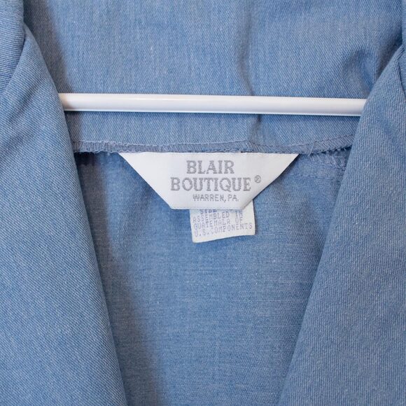 Minimalist VTG Blair Light Jacket Blue Collar Pocket Workwear Sz 8 | True Summer - Picture 5 of 6